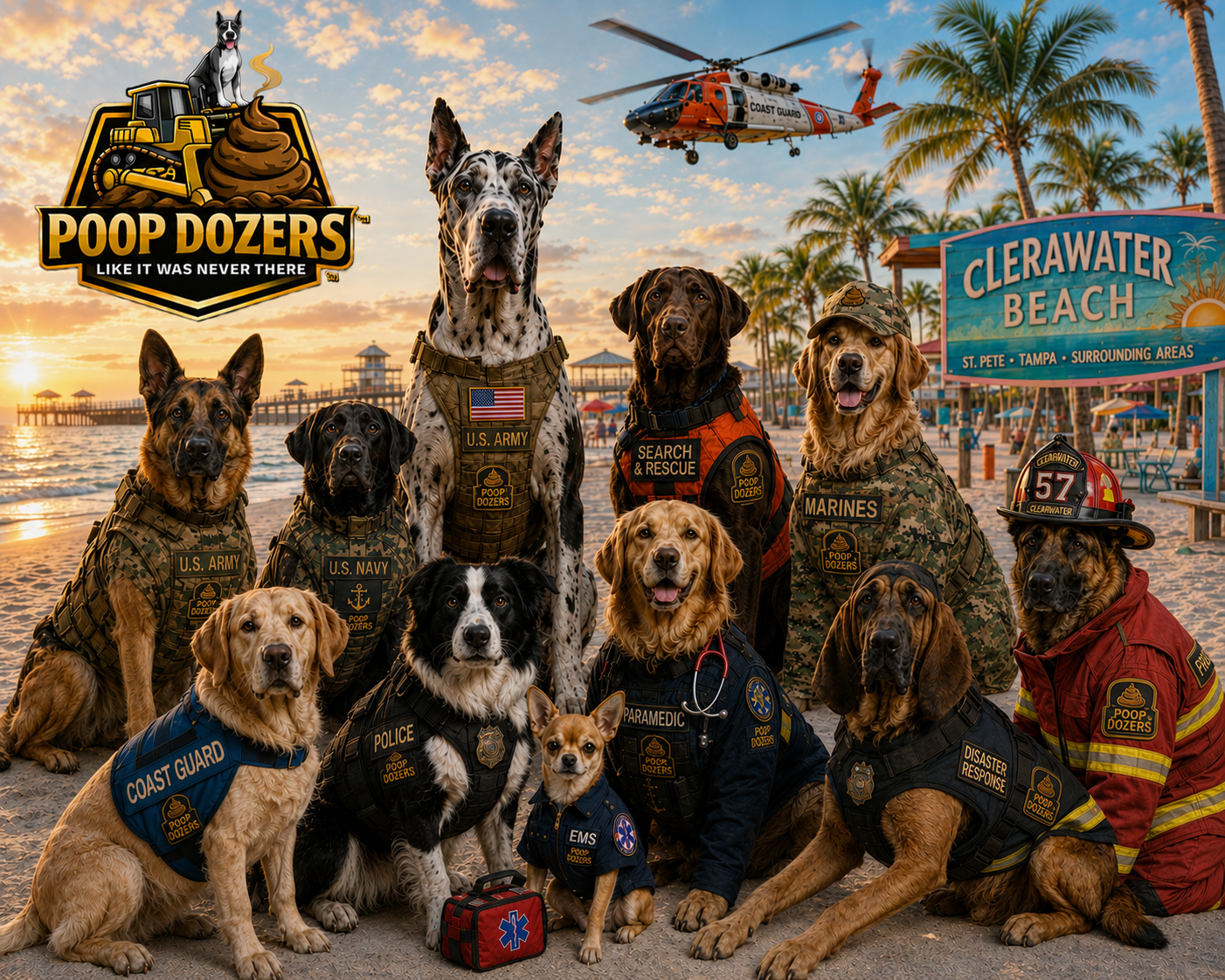 Poop Dozers Heroes Program – First Responder Dogs